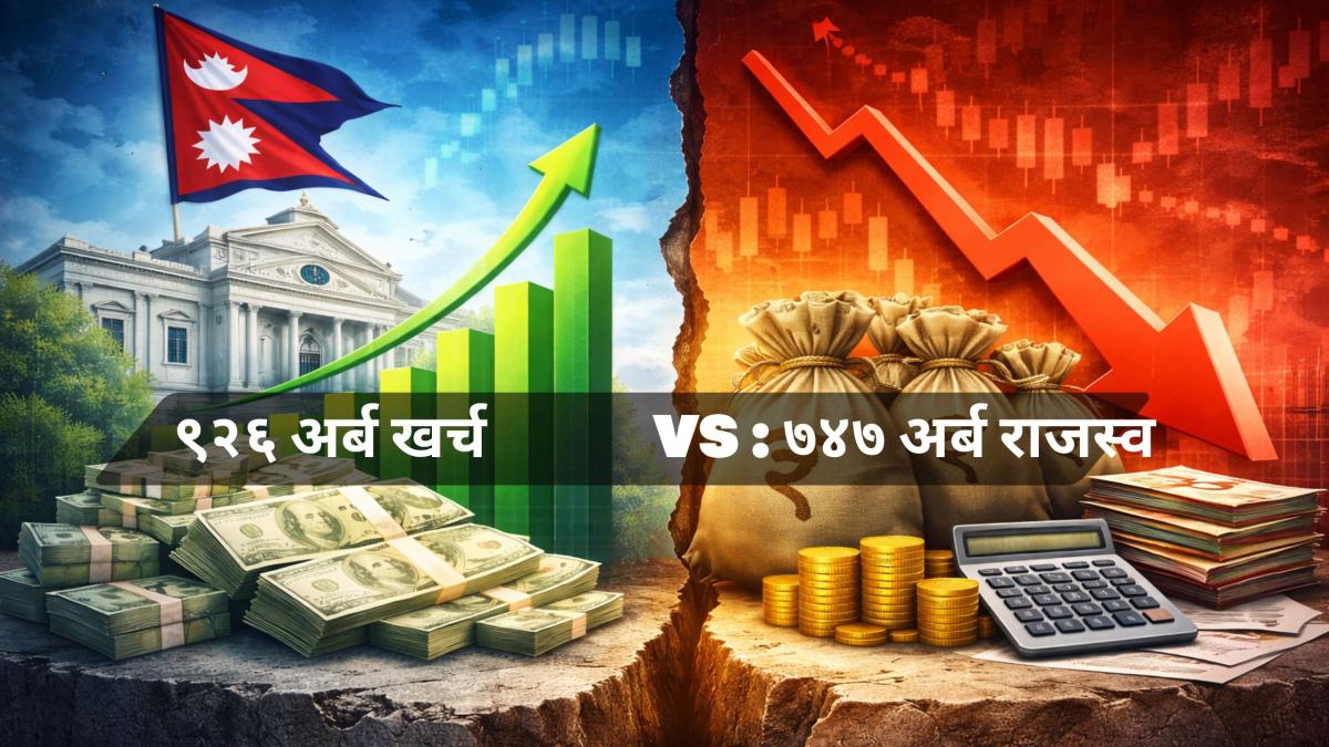 सरकारी खर्च ९२६ अर्ब नाघ्यो, राजस्व ७४७ अर्बमा सीमित